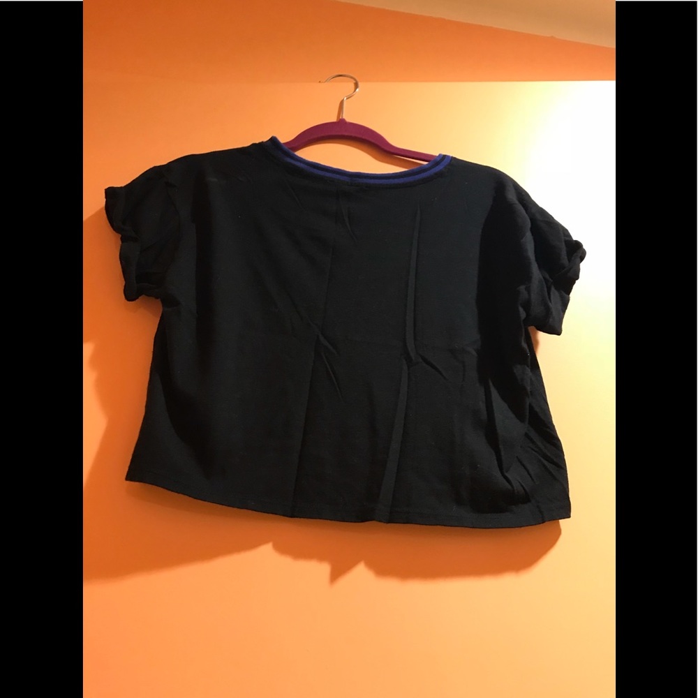 Varsity style cropped top